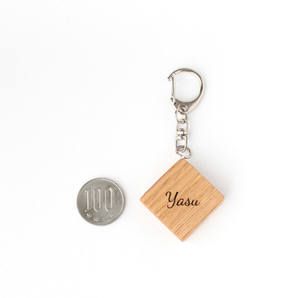 森のかけら 木製キーホルダー（オーク） 名入れ対応 キーホルダー 木製雑貨 ナチュラル雑貨 5枚目の画像