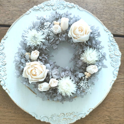 プロバンス風ブルー・フレンチアンティークリース/ 誕生日プレゼント