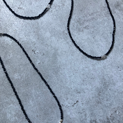 ☑︎Noir Étoile ― ノワール・エトワール　サージカルステンレス　ビーズネックレス　天然石アクセサリー 9枚目の画像