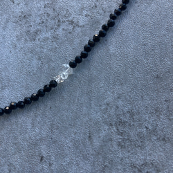 ☑︎Noir Étoile ― ノワール・エトワール　サージカルステンレス　ビーズネックレス　天然石アクセサリー 10枚目の画像