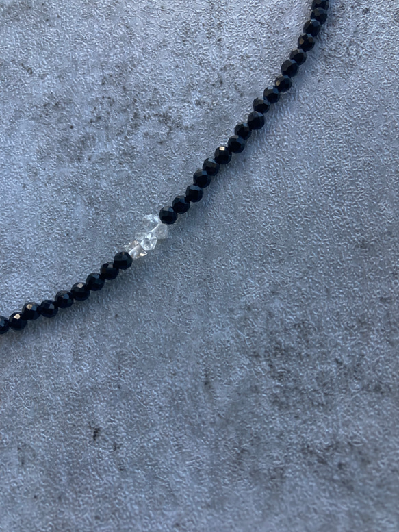 ☑︎Noir Étoile ― ノワール・エトワール　サージカルステンレス　ビーズネックレス　天然石アクセサリー 10枚目の画像