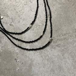☑︎Noir Étoile ― ノワール・エトワール　サージカルステンレス　ビーズネックレス　天然石アクセサリー 19枚目の画像