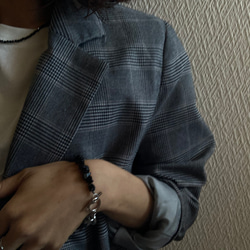 ーNoirette（ノワレット）ー　チェーンブレスレット　天然石ブレスレット　天然石アクセサリー　サージカルステンレス 15枚目の画像