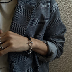 ーNoirette（ノワレット）ー　チェーンブレスレット　天然石ブレスレット　天然石アクセサリー　サージカルステンレス 14枚目の画像