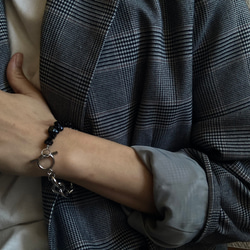 ーNoirette（ノワレット）ー　チェーンブレスレット　天然石ブレスレット　天然石アクセサリー　サージカルステンレス 16枚目の画像