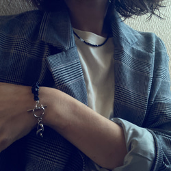 ーNoirette（ノワレット）ー　チェーンブレスレット　天然石ブレスレット　天然石アクセサリー　サージカルステンレス 18枚目の画像