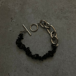 ーNoirette（ノワレット）ー　チェーンブレスレット　天然石ブレスレット　天然石アクセサリー　サージカルステンレス 19枚目の画像