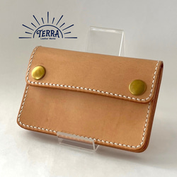 姫路レザー・手縫いミドルトラッカーウォレット／ メンズ レディース本