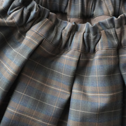 WOOL TUCK スカート  darkgray×brown 9枚目の画像