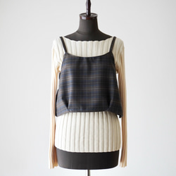 WOOL TUCK スカート  darkgray×brown 16枚目の画像