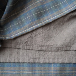 WOOL TUCK スカート  darkgray×brown 10枚目の画像