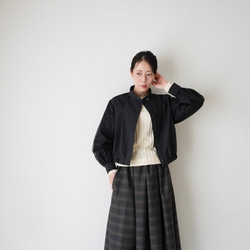 WOOL TUCK スカート  darkgray×brown 20枚目の画像