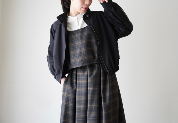 WOOL TUCK キャミソール darkgray×brown 19枚目の画像