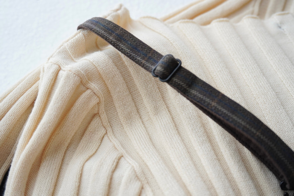 WOOL TUCK キャミソール darkgray×brown 10枚目の画像