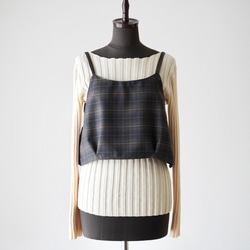 WOOL TUCK キャミソール darkgray×brown 7枚目の画像
