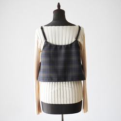 WOOL TUCK キャミソール darkgray×brown 9枚目の画像