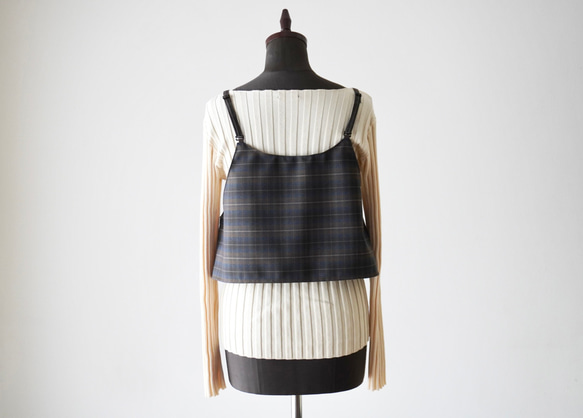 WOOL TUCK キャミソール darkgray×brown 9枚目の画像