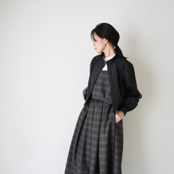 WOOL TUCK キャミソール darkgray×brown 20枚目の画像