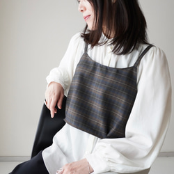 WOOL TUCK キャミソール darkgray×brown 13枚目の画像
