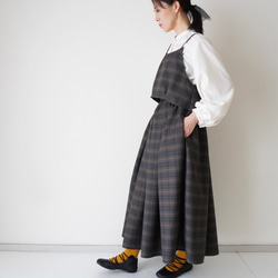 WOOL TUCK キャミソール darkgray×brown 17枚目の画像