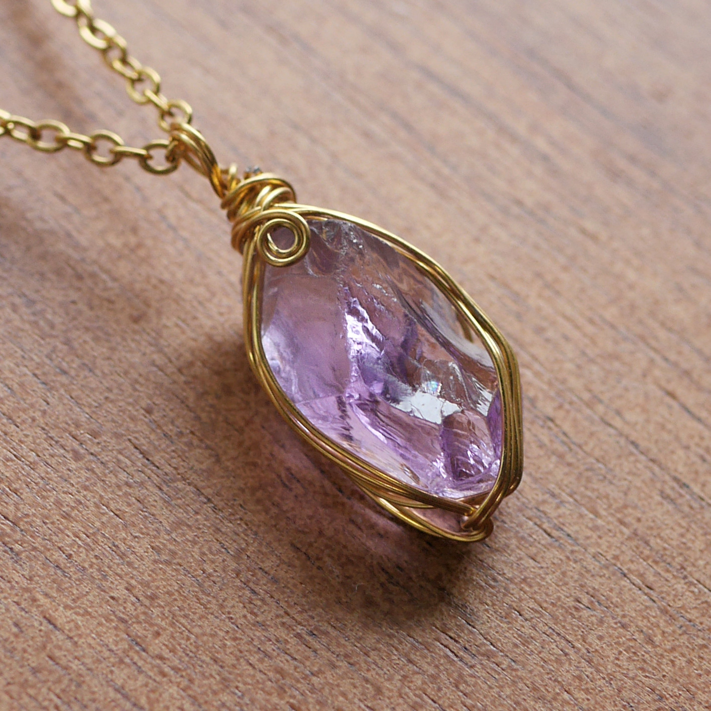 ワイヤー巻き☆宝石質 カラーチェンジアメジスト_220767