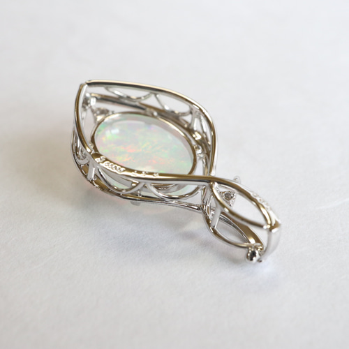 オパール 2カラットアップ シンプルスターダスト梨地ペンダントトップ