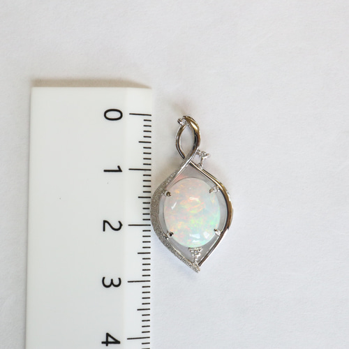 オパール 2カラットアップ シンプルスターダスト梨地ペンダントトップ