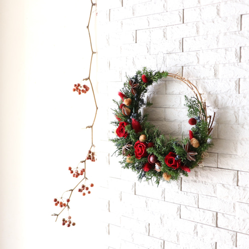 お正月リース♪No.20 再販）小さなお正月リース（niyantomo) | iichi 日々の暮らしを