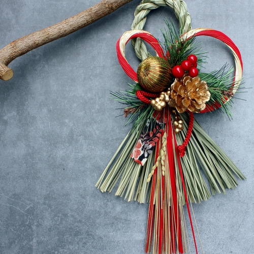 早割お正月2026】☆新作☆本しめ縄お正月しめ縄飾りリースR1 しめ縄