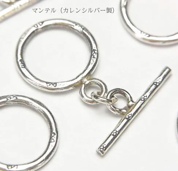 秋色 ◆フランスから届いたネイビーstoneとラブラドライトブレスレット カーキ サージカルステンレス 14kgfSV 10枚目の画像