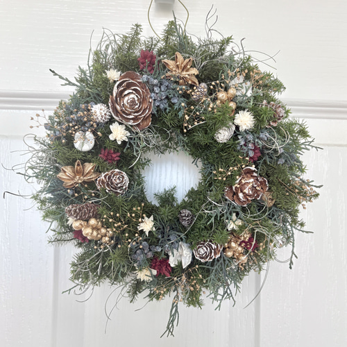 Creema限定・早割】小ぶりでかわいい♪ナチュラルクリスマスリース