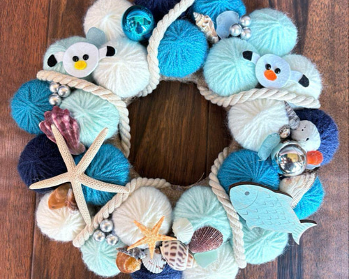 ウエルカムリース  ハンドメイド　こどもの日　鯉のぼり　インテリア　毛糸玉　春 4f4c45fbe3290c3cc953b429cab319