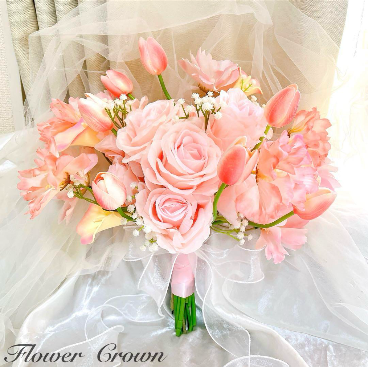 クラッチブーケ アーティフィシャルフラワー ブーケ ブートニア ウエディングブーケ 造花ブーケ 前撮り