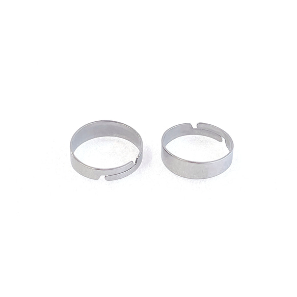 esr16-2 [4 件裝] 適用於 11-13 號尺寸，可開口，可調節，寬度約為 3.8-5 毫米，戒指製作配件，316L 不 第3張的照片