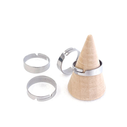 esr16-2 [4 件裝] 適用於 11-13 號尺寸，可開口，可調節，寬度約為 3.8-5 毫米，戒指製作配件，316L 不 第4張的照片