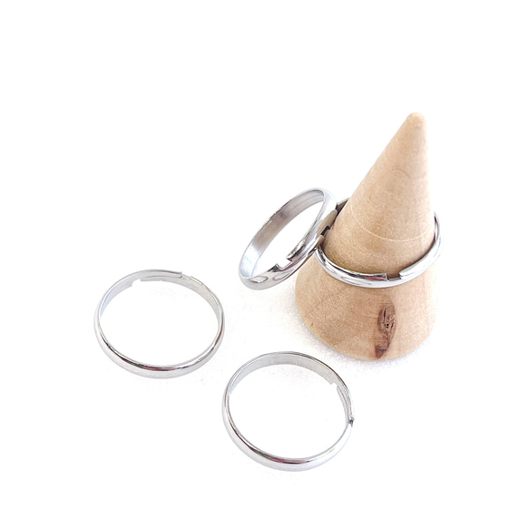 esr16-1 [4 件裝] 適合 11-13 號尺碼，可打開，可調節，寬度約 3 毫米，環形五金件，316L 不鏽鋼 第6張的照片