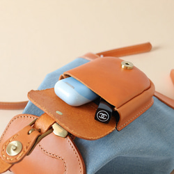 「デニム×革の組み合わせ」ミニリュックレトロで上品なバケットバックパック 10枚目の画像