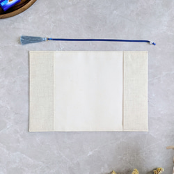 文庫本サイズ　手編みモチーフがポイント✦モロッカンモチーフのブックカバー 6枚目の画像