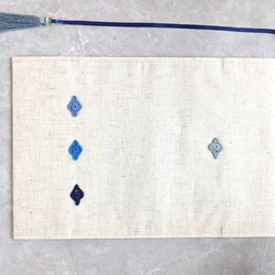 ✦小さなしあわせ✦ちょこっと手編みモチーフ×リネンのブックカバー　文庫本サイズ  no.2 7枚目の画像