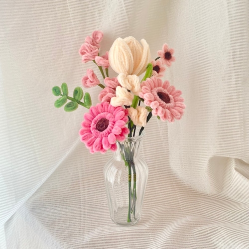 ピンク系モールフラワーブーケ｜お祝いや記念日のプレゼント