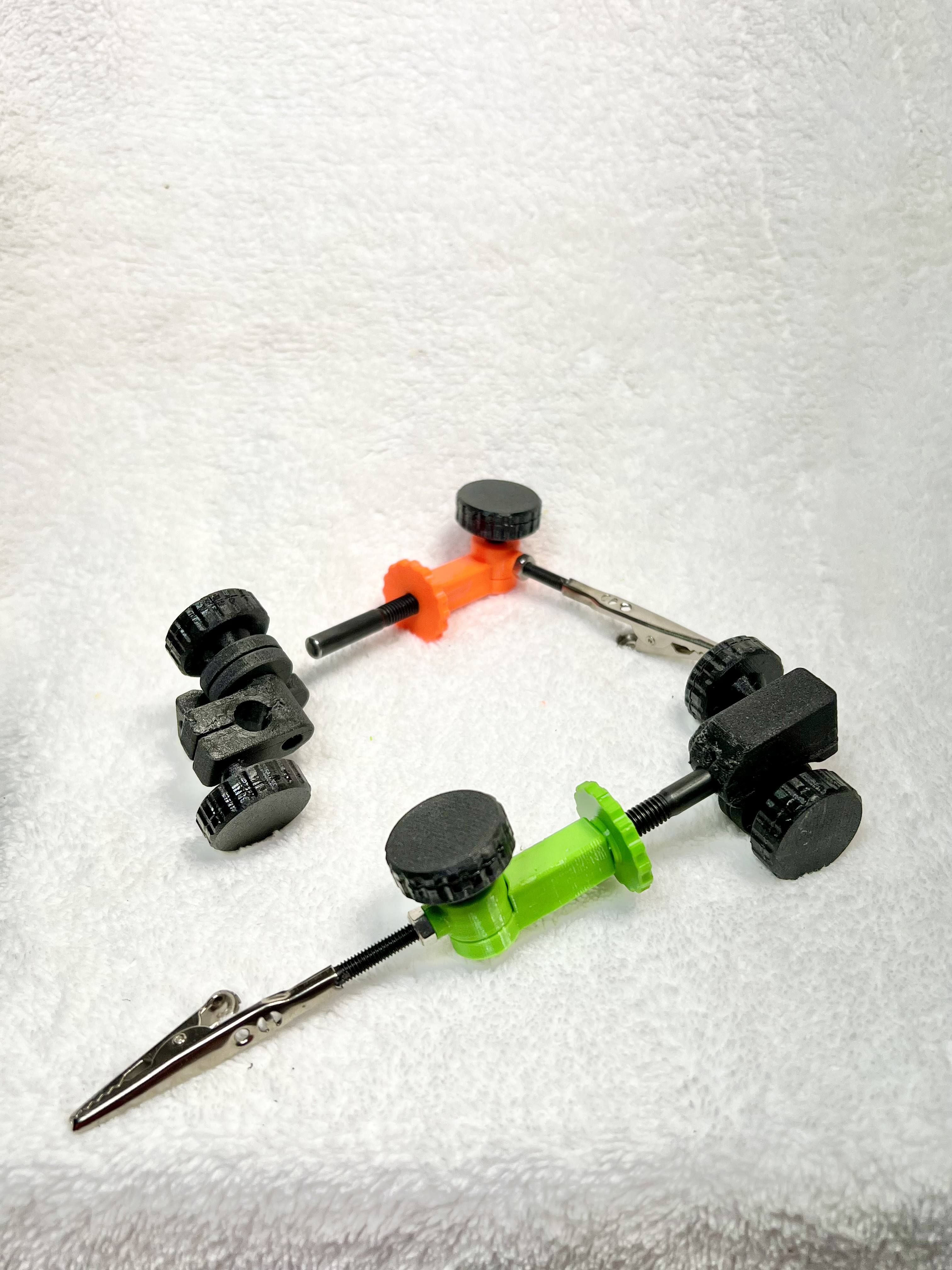 小型ワークステージ　クリップ/垂直固定子付き　ジグ　位置決めしやすい！