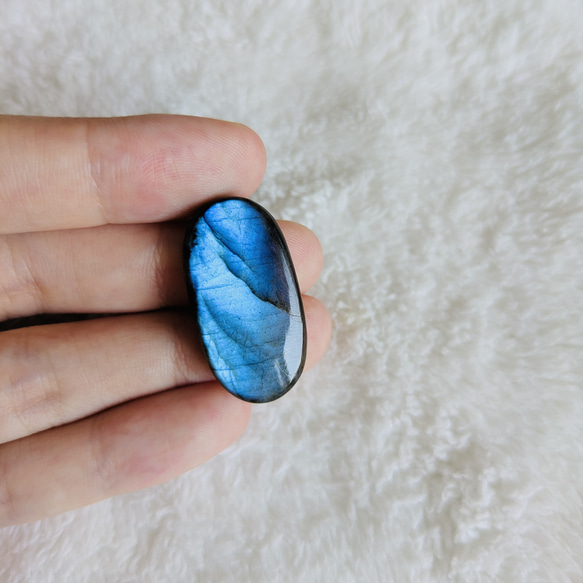 ブルーラブラドライト カボションルース オーバル型 天然石 天然石
