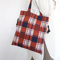 mont bouche フランス生地・巾着トートバッグ(chic) 4枚目の画像