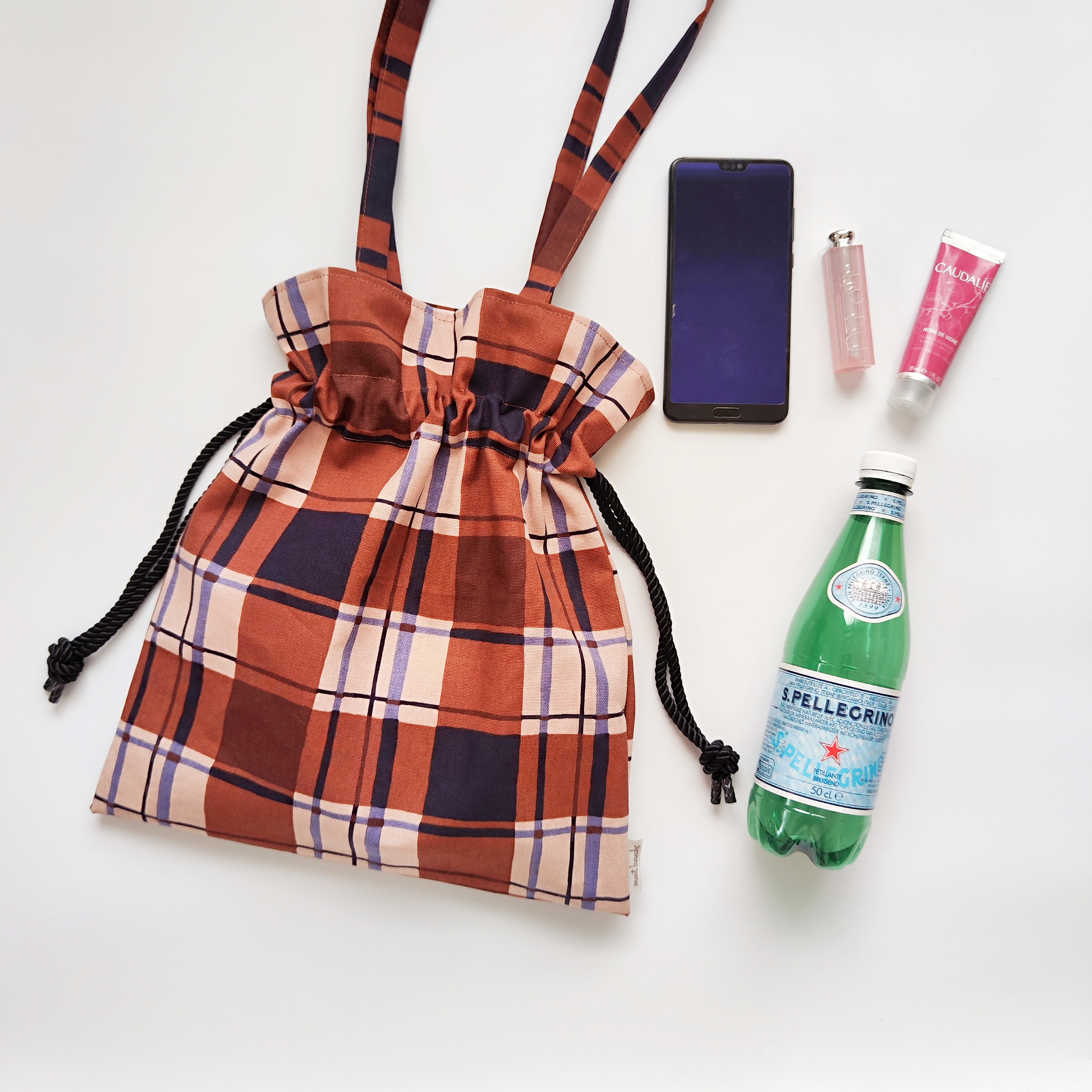 mont bouche フランス生地・巾着トートバッグ(chic)