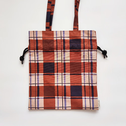 mont bouche フランス生地・巾着トートバッグ(chic) 6枚目の画像