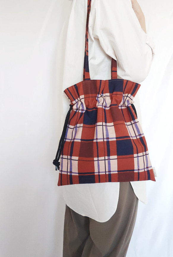 mont bouche フランス生地・巾着トートバッグ(chic) 3枚目の画像