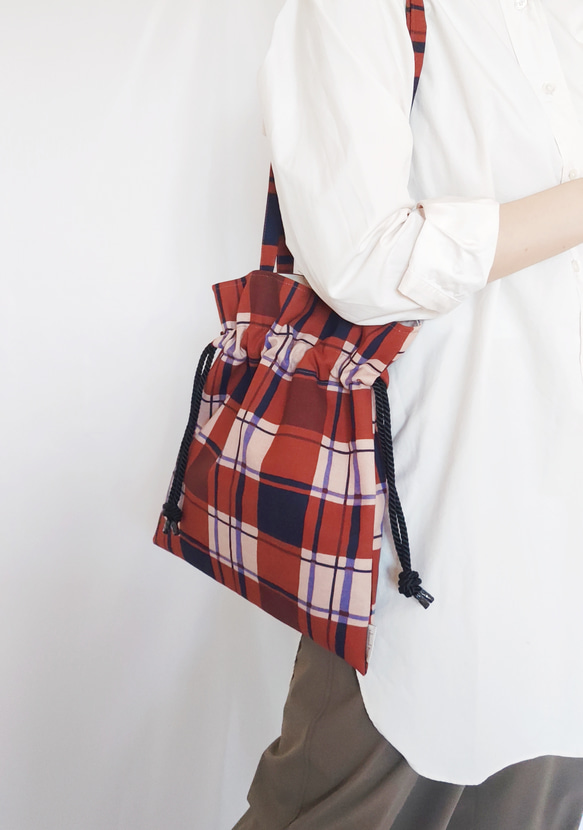 mont bouche フランス生地・巾着トートバッグ(chic) 9枚目の画像