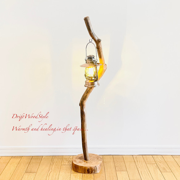 芸術的にうねる枝の流木スタンド ランタンやエアプラントを飾れる置物 北欧 照明 N107 7枚目の画像