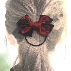 確認 たらりんヘアリボン ヘアゴム ロングリボン 1039 苺 いちご 確認