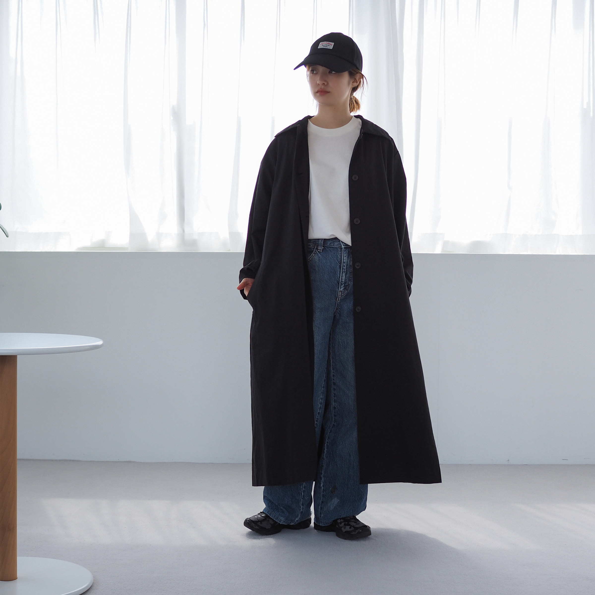 春の主役 アトリエ オーバーコート スミクロ(ステンカラーコート)